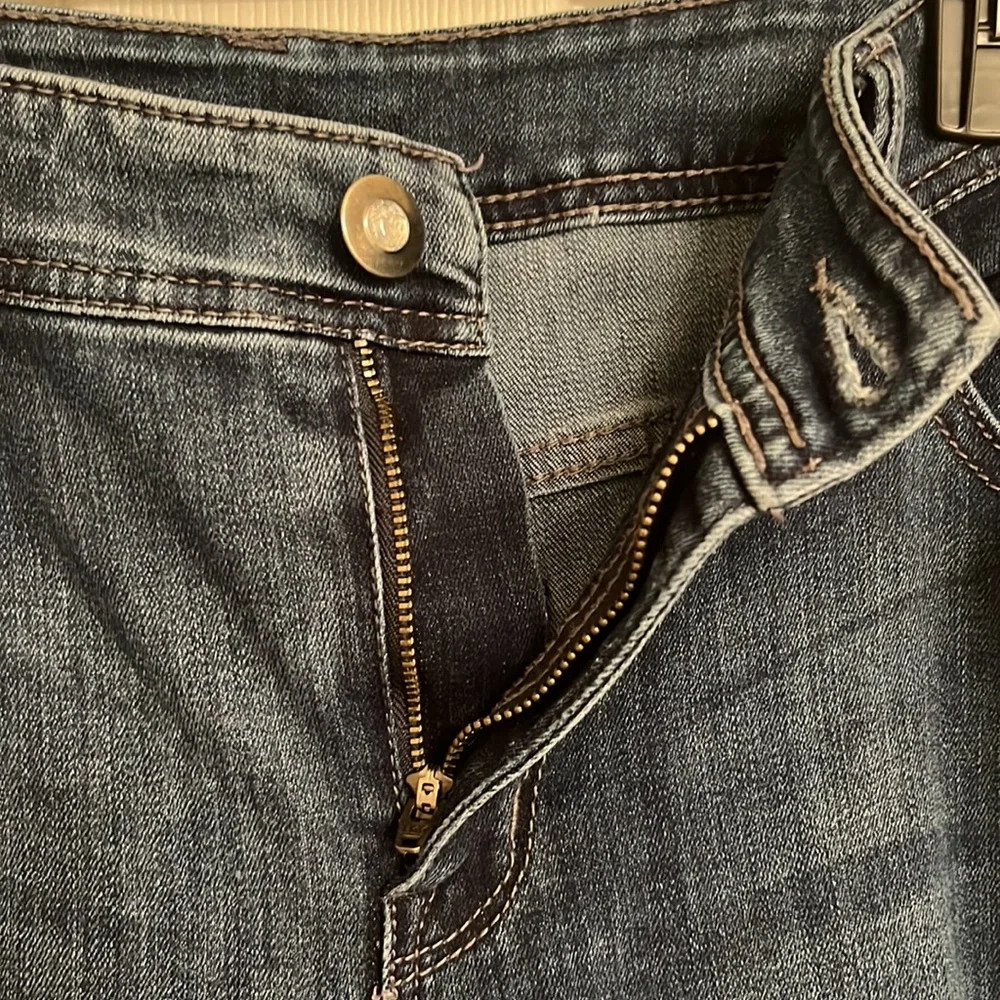 Secrets Collection David Vered Blue Capri Length Sequined Jeans Cotton-blend 12